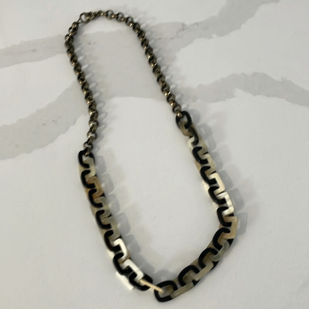 JCrew, 16” synthetic tortoiseshell necklace